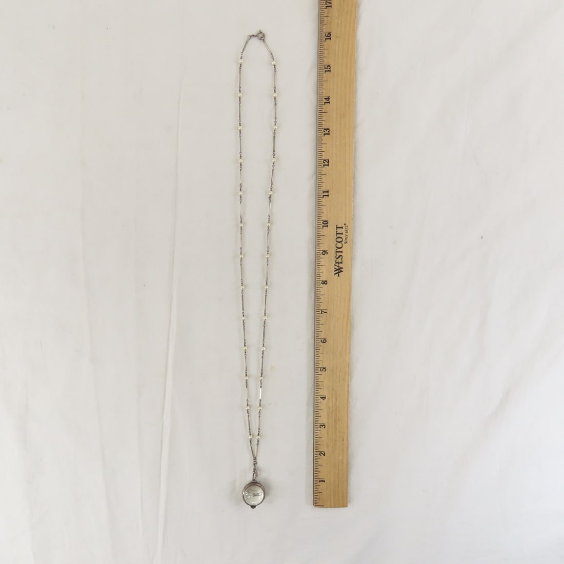 Bucherer Crystal Ball Watch on 800 Silver Chain - 9