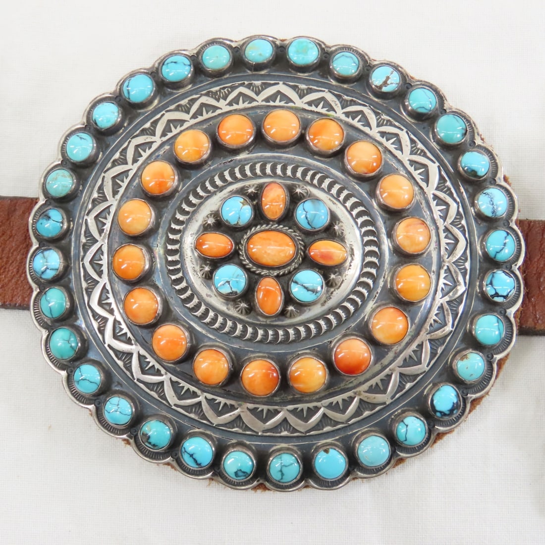 Gary Reeves Navajo Sterling Concho Belt - 10