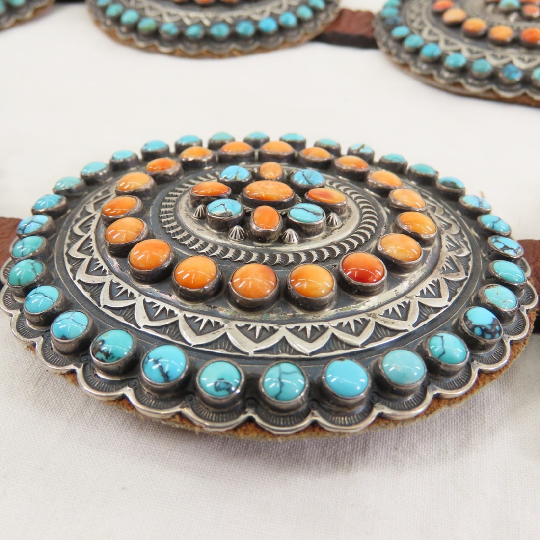 Gary Reeves Navajo Sterling Concho Belt - 11