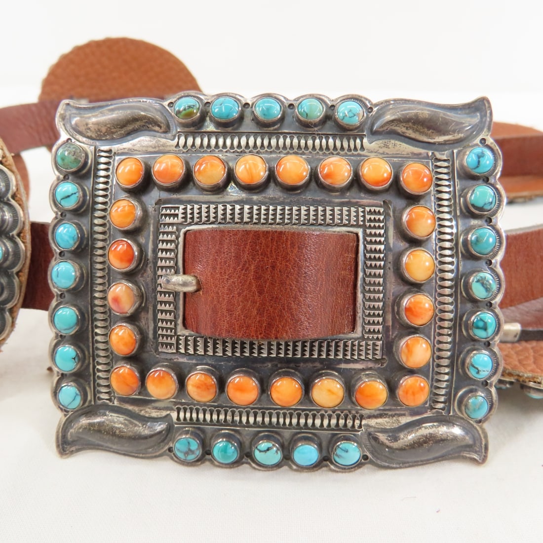 Gary Reeves Navajo Sterling Concho Belt - 3