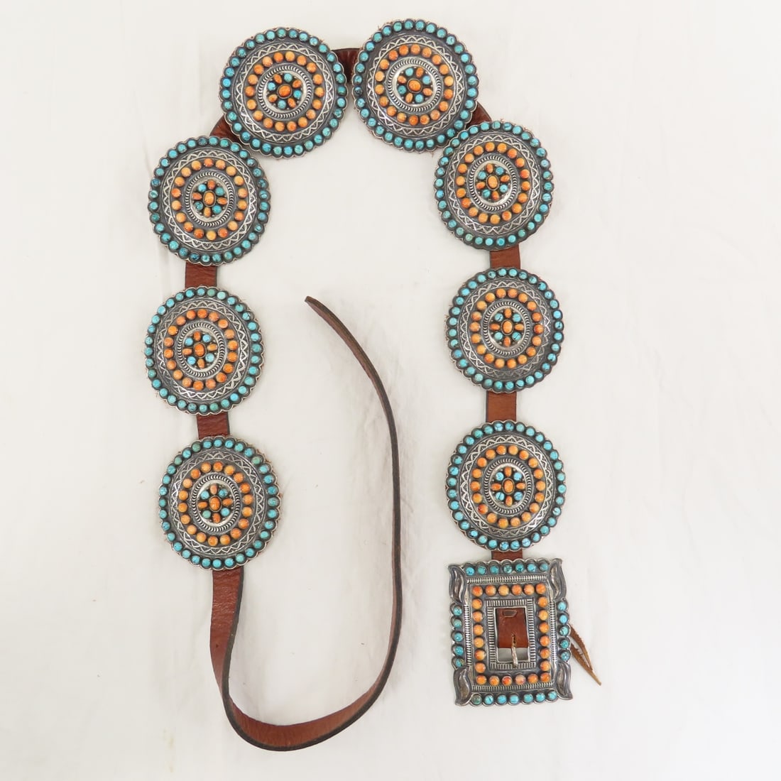 Gary Reeves Navajo Sterling Concho Belt - 7