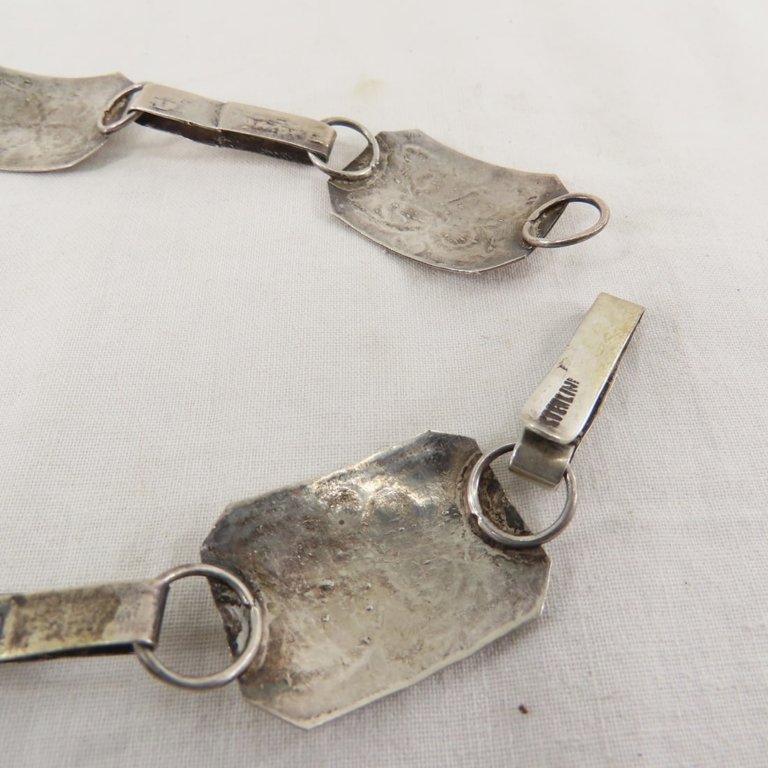 Hand Tooled Sterling Silver Belt, 32", 67 grams - 6