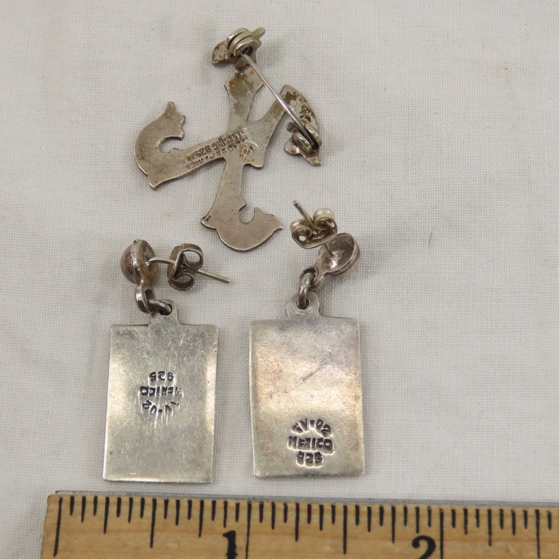 125+ grams Sterling Silver Mexico Jewelry - 19