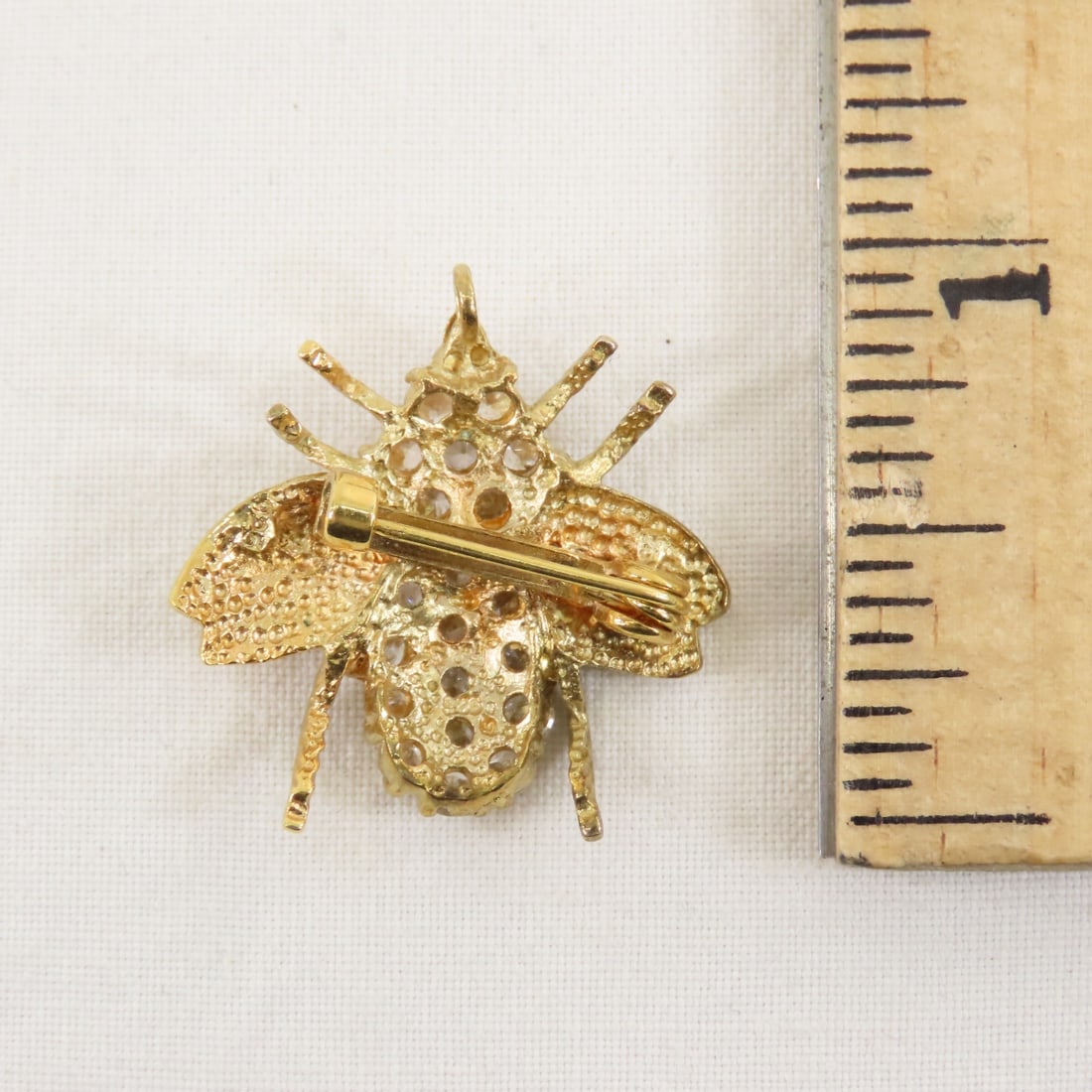 Sterling Silver Brooch & Vermeil Bee Brooch 48.1g - 5
