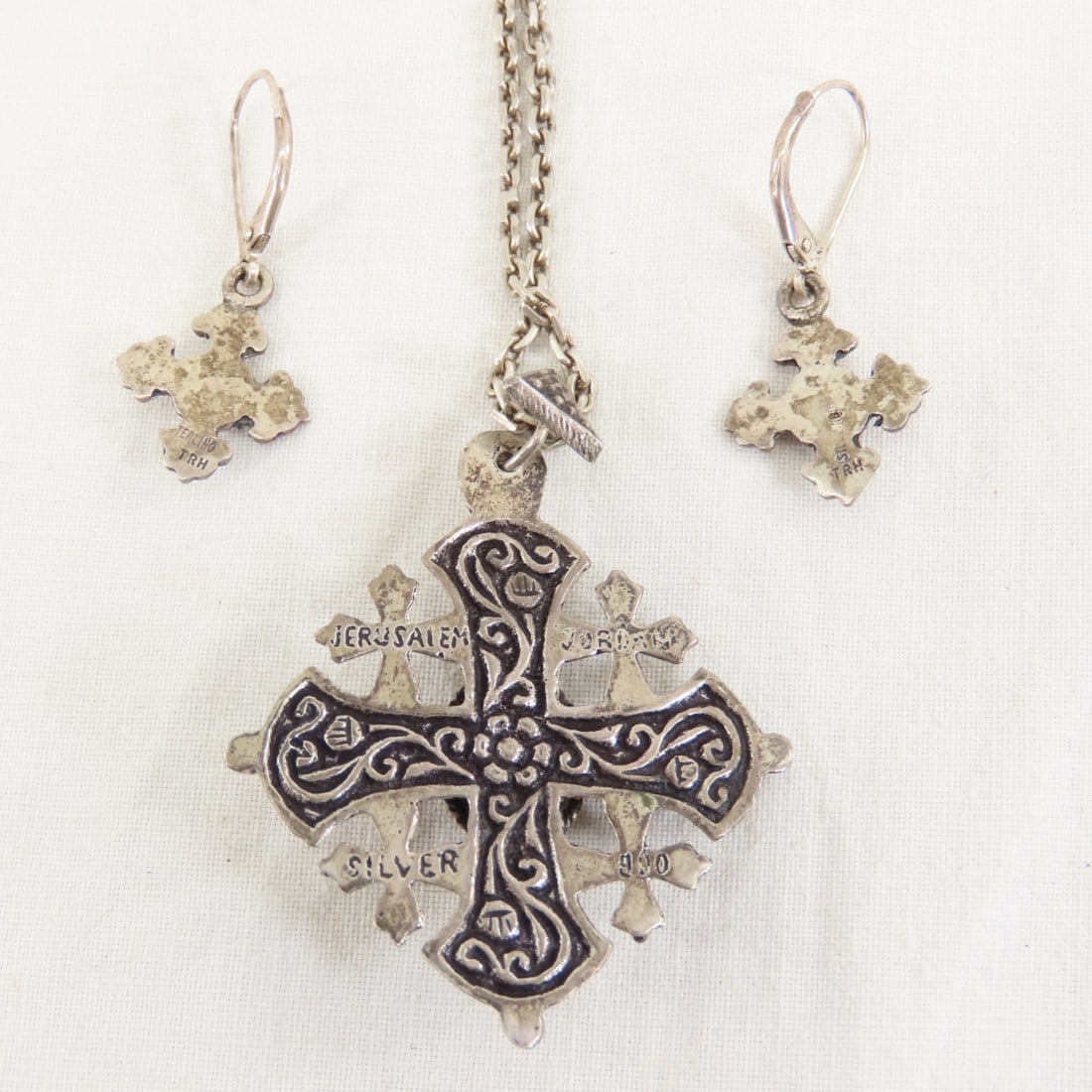 Israeli Sterling Silver Jerusalem Cross Set & More - 4