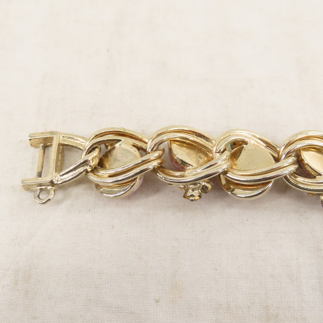 Vintage Kafin Pink Fleck Bracelet & Earrings - 7