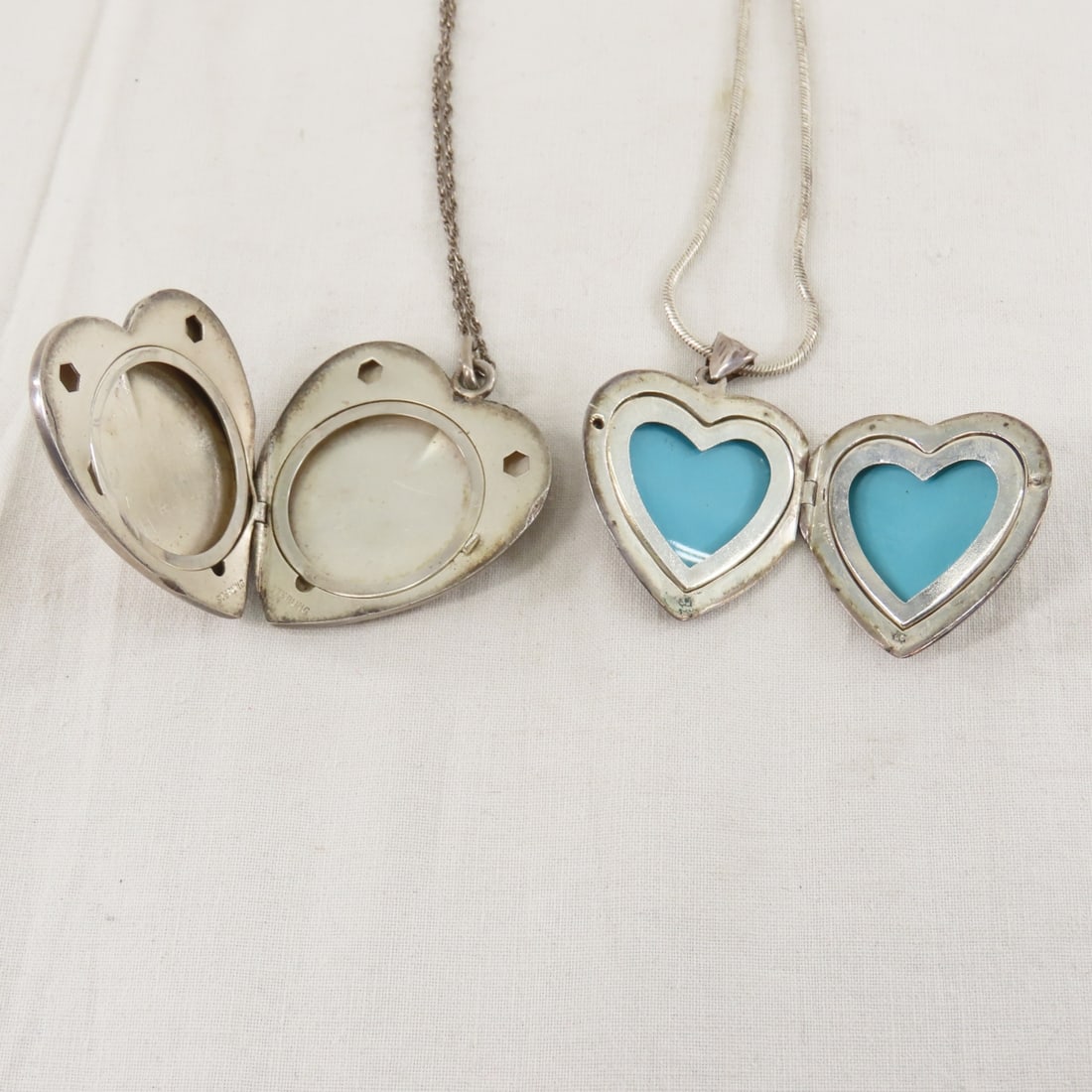 Vintage Sterling Silver Heart Jewelry 81+ grams - 10