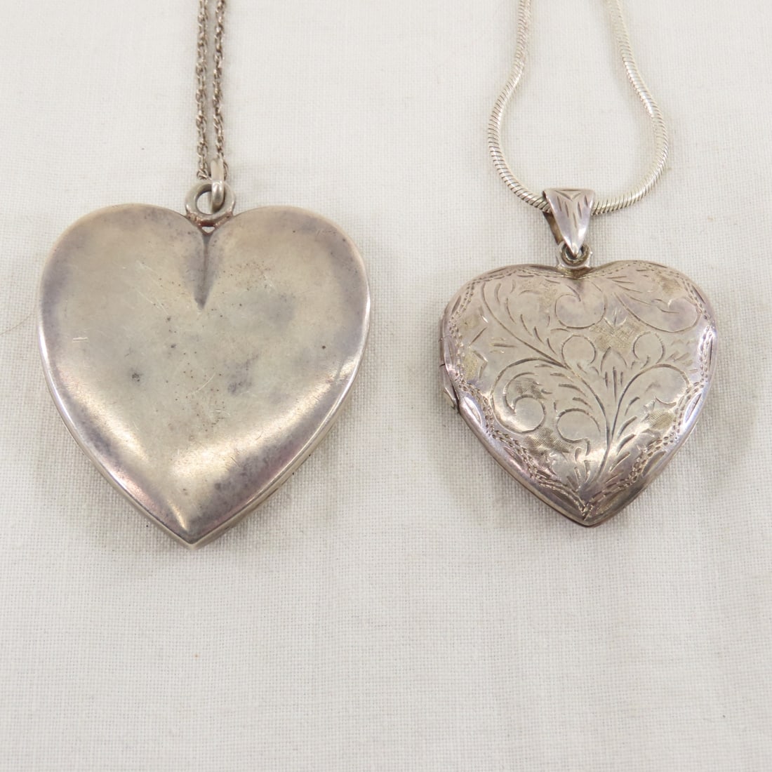Vintage Sterling Silver Heart Jewelry 81+ grams - 11