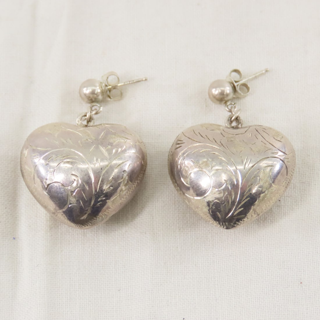 Vintage Sterling Silver Heart Jewelry 81+ grams - 13