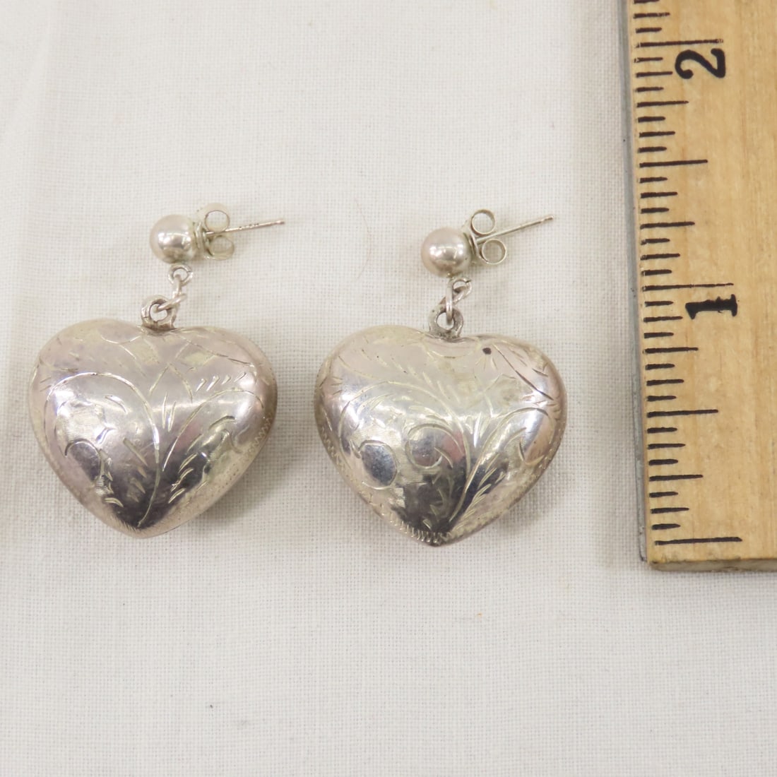 Vintage Sterling Silver Heart Jewelry 81+ grams - 14