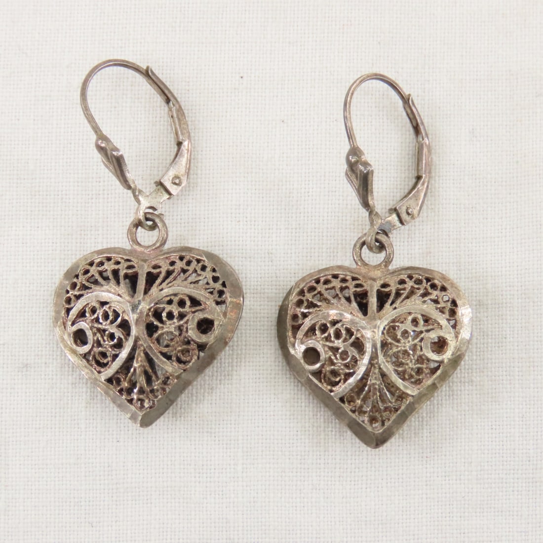 Vintage Sterling Silver Heart Jewelry 81+ grams - 16
