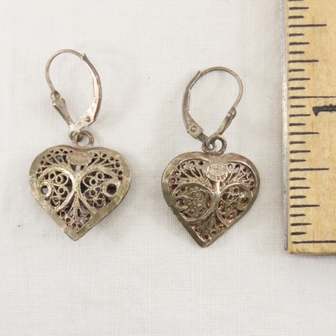 Vintage Sterling Silver Heart Jewelry 81+ grams - 17