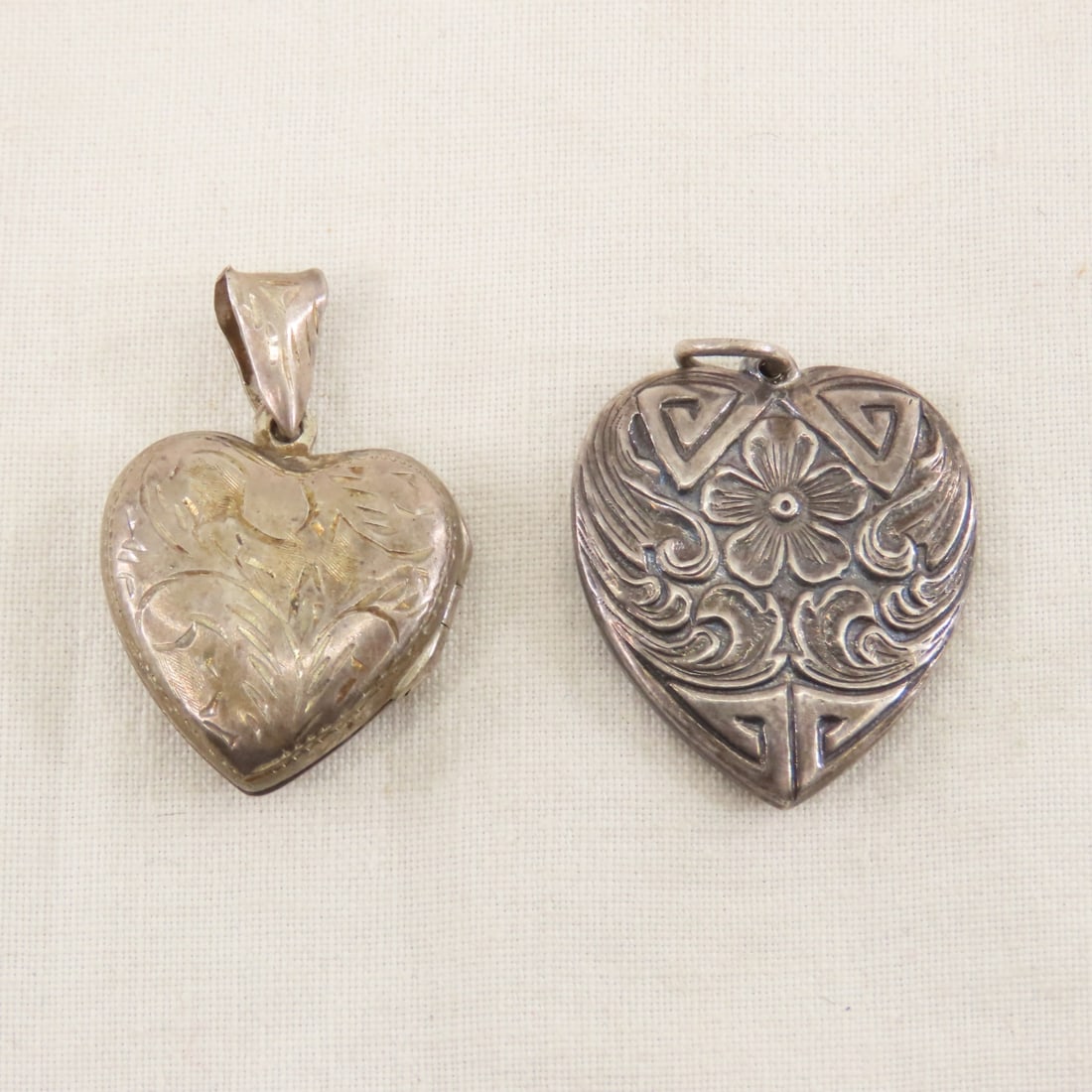 Vintage Sterling Silver Heart Jewelry 81+ grams - 5