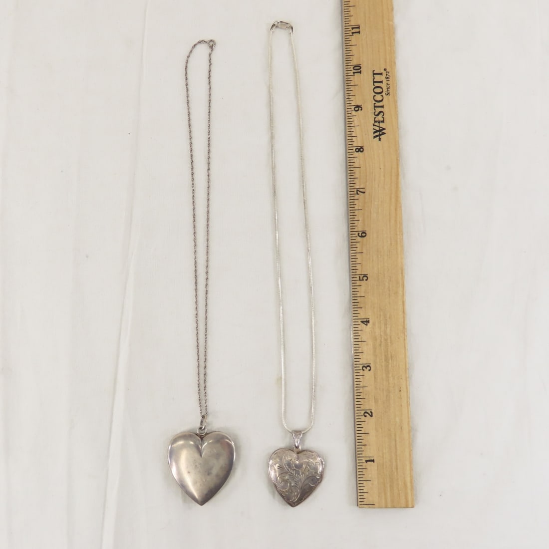 Vintage Sterling Silver Heart Jewelry 81+ grams - 8