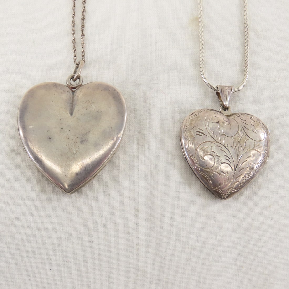 Vintage Sterling Silver Heart Jewelry 81+ grams - 9