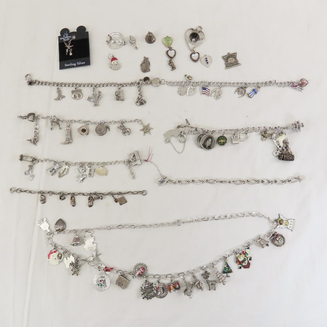 7 Charm Bracelets, 1 Xmas Charm Necklace & Charms (1 of 18)