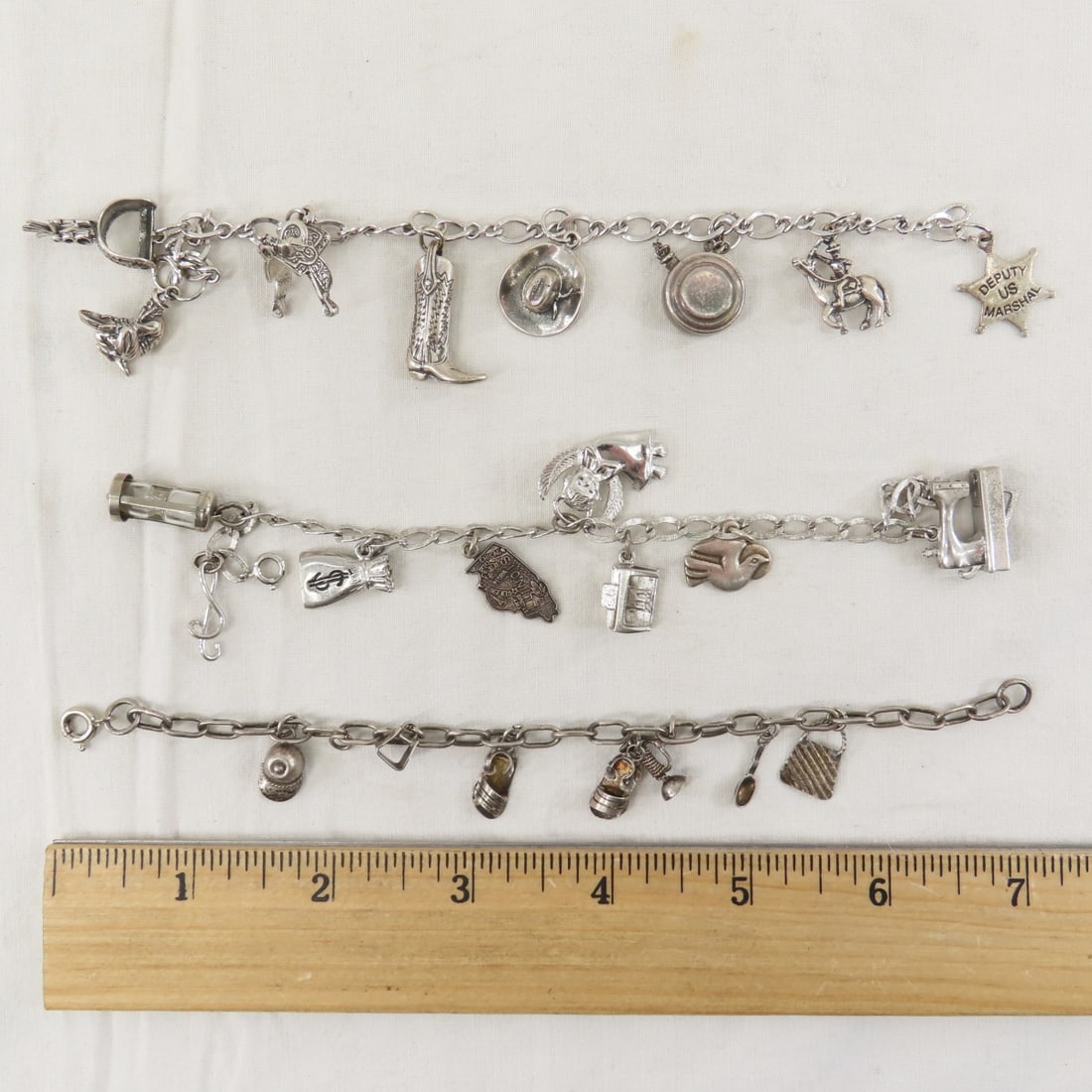 7 Charm Bracelets, 1 Xmas Charm Necklace & Charms - 2