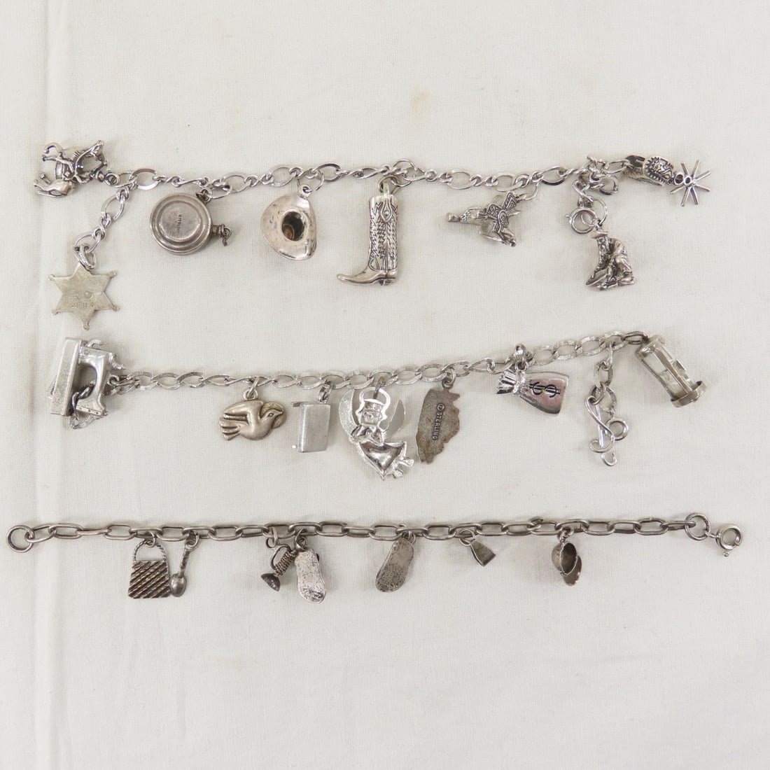 7 Charm Bracelets, 1 Xmas Charm Necklace & Charms - 3