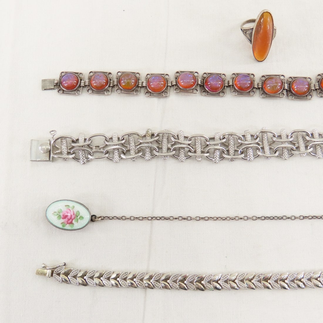 Sterling Silver Jewelry Including RMN Earrings - 3