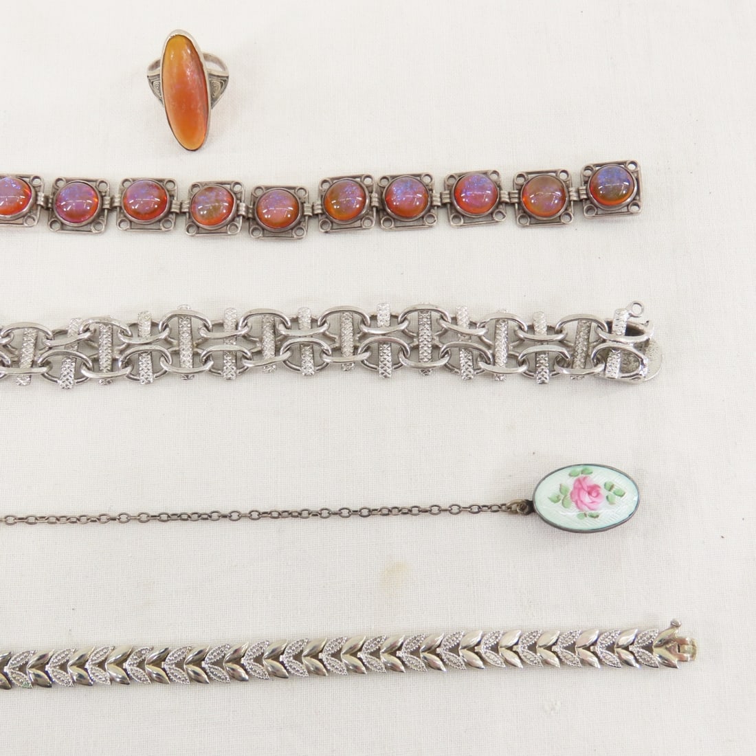 Sterling Silver Jewelry Including RMN Earrings - 4