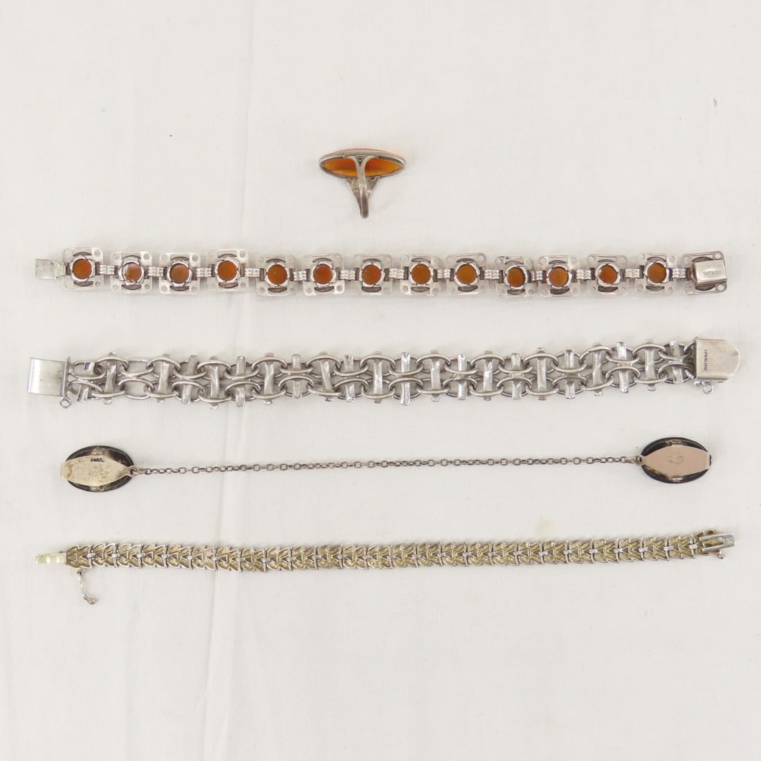 Sterling Silver Jewelry Including RMN Earrings - 5