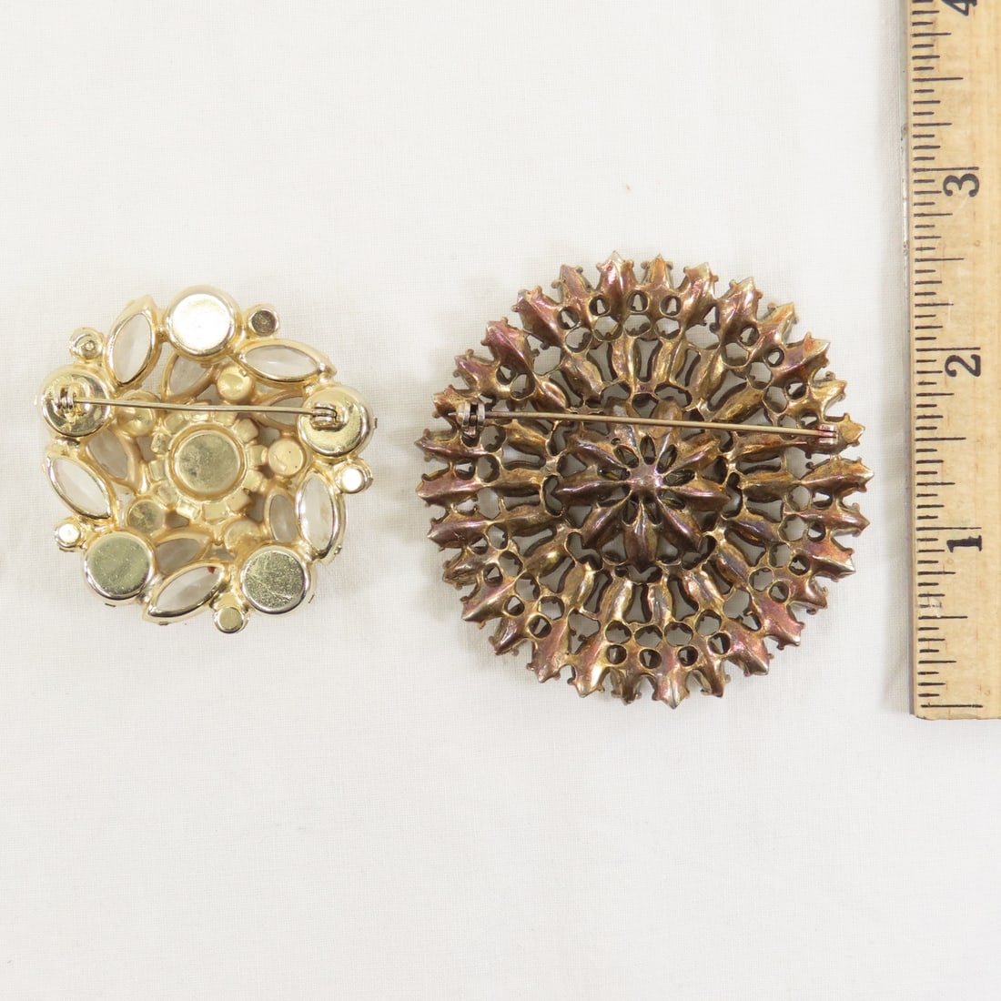 21 Vintage Rhinestone & Other Brooches - 3