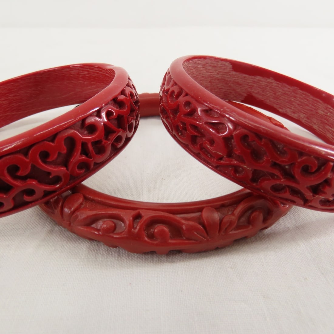 Woolworth, Hong Kong Simulated Cinnabar & Jewelry - 5