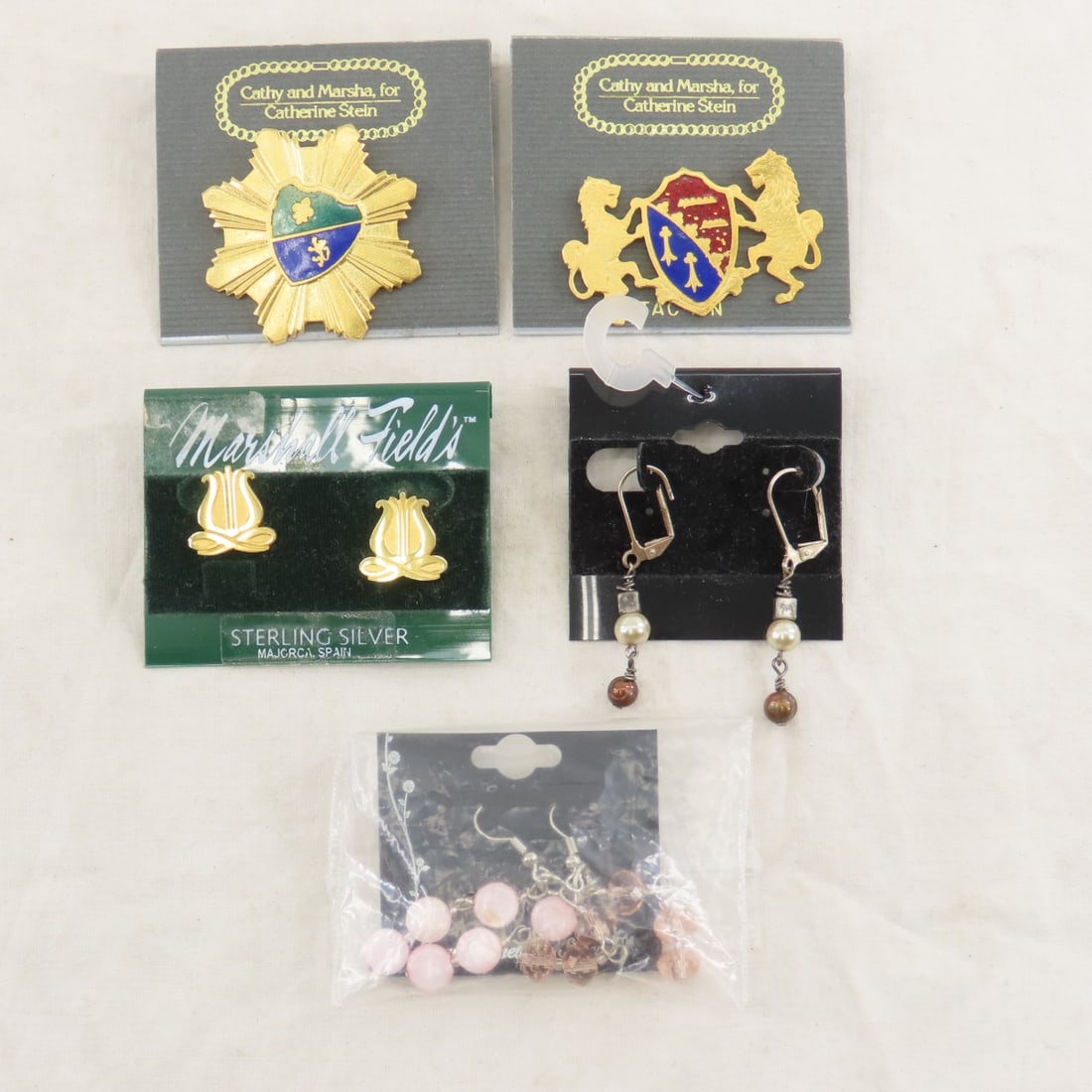 Vintage Jewelry and Box- some signed - 15