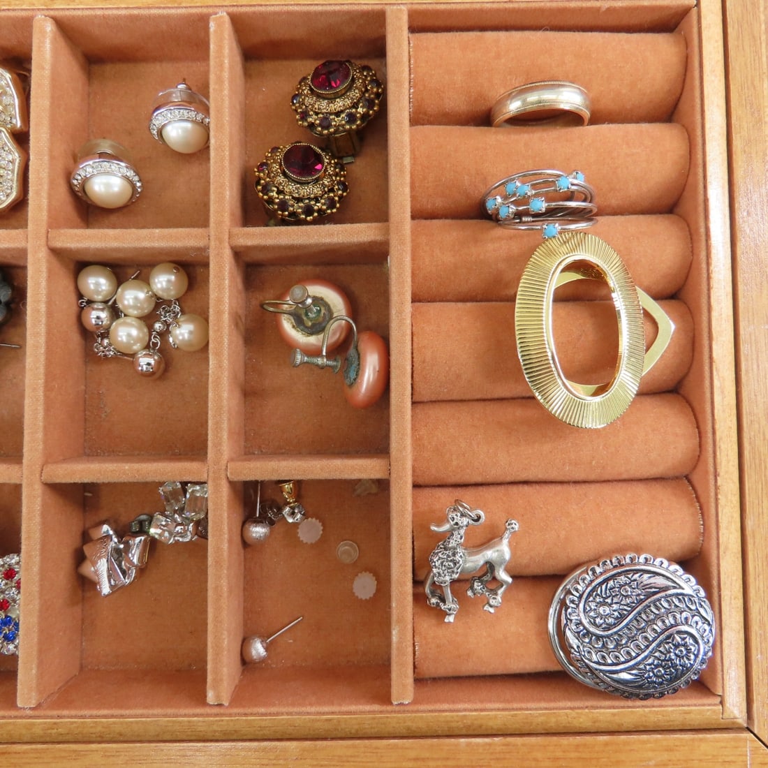Vintage Jewelry and Box- some signed - 4