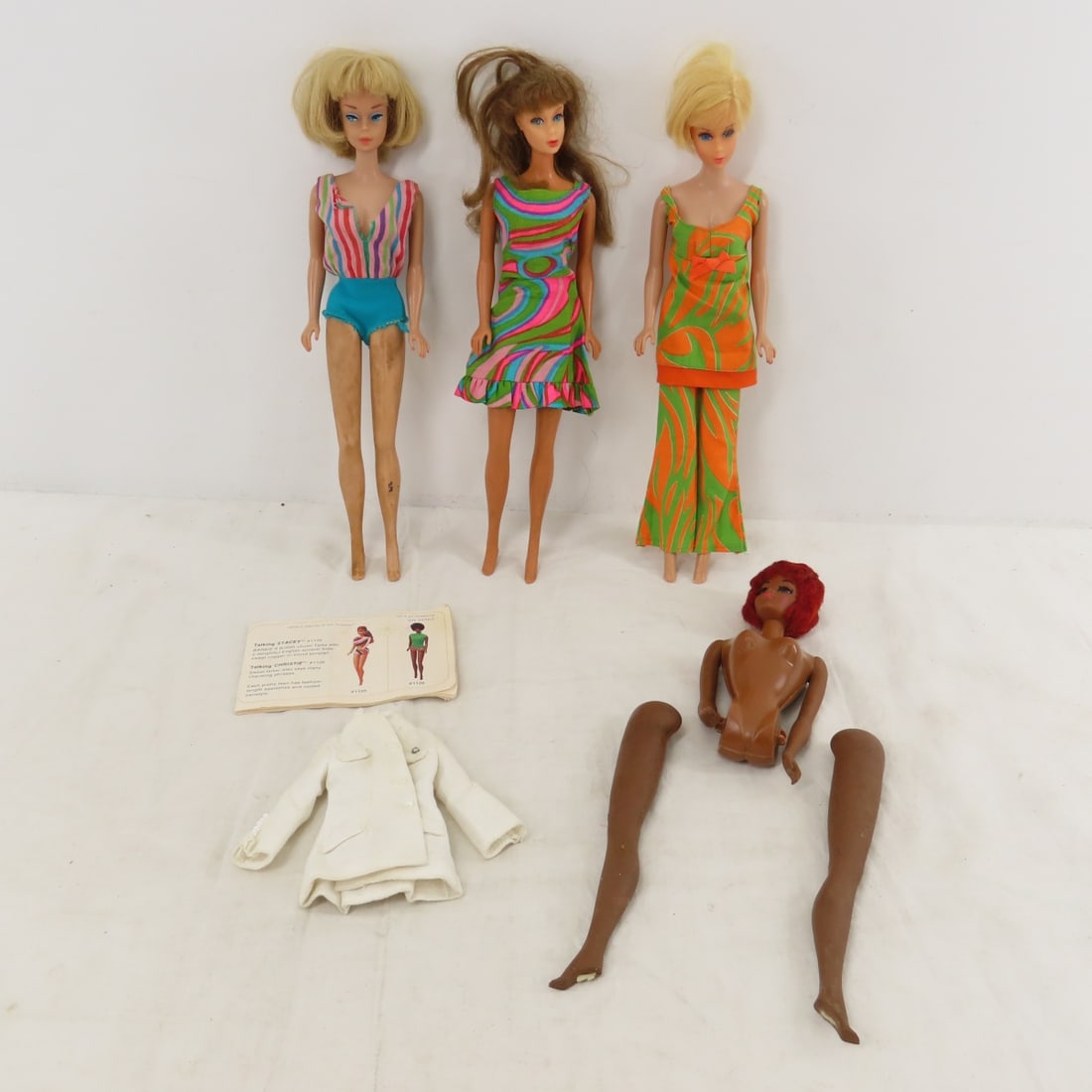 American Girl, Hair Fair, TNT & Talking Julia Doll: American Girl, Hair Fair, TNT & Talking Julia Doll - blonde American Girl has very good head- legs need cleaning, light brown TNT, Hair Fair head on body marked: "Midge T.M. ©1962 Barbie® &#