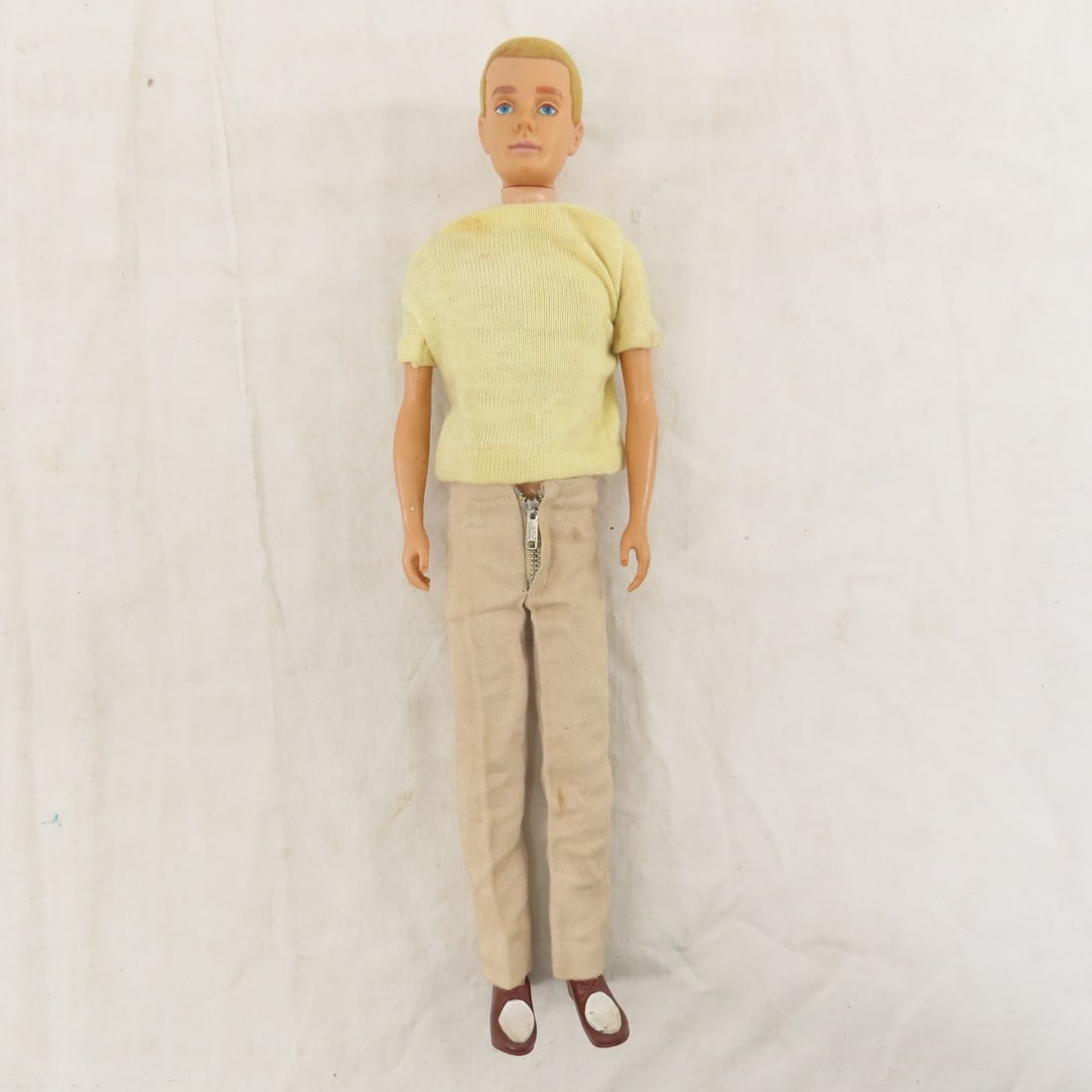 1961 Blonde Flocked Hair Ken 750 Doll - 2