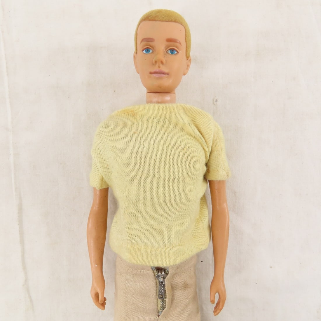 1961 Blonde Flocked Hair Ken 750 Doll - 3