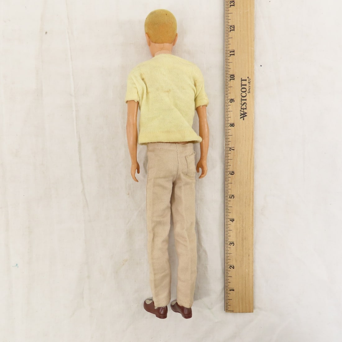 1961 Blonde Flocked Hair Ken 750 Doll - 5