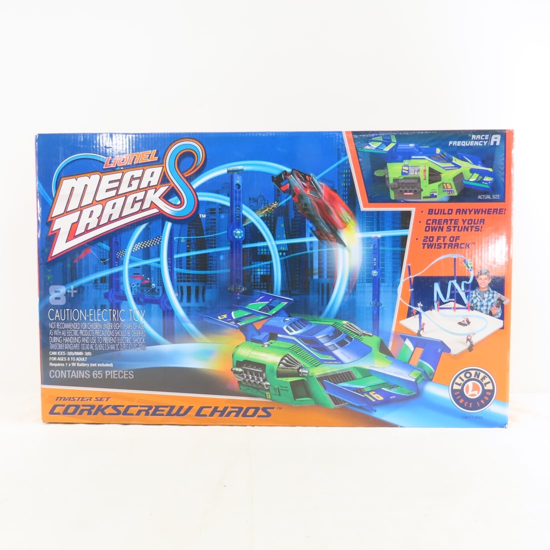 Lionel Mega Tracks Corkscrew Chaos Master Set: Lionel Mega Tracks Corkscrew Chaos Master Set - Open Box, Lot Size: 23 x 14 x 5", 6 lbs Photos are part of description. (Live Auctioneers only shows a max of 20 photos). Please ask questions and read