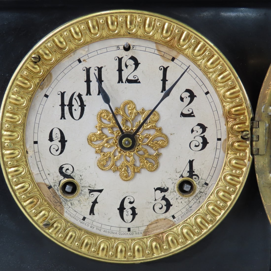 Vintage Ansonia Mantle Clock w/Key, Working - 8