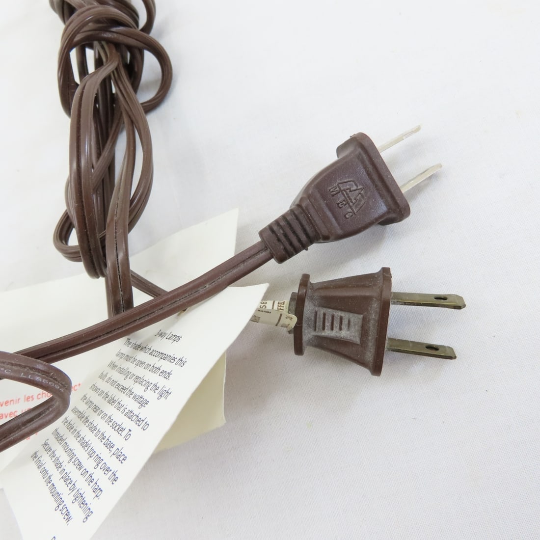 2 Vintage Stiffel 29" 'Lotus' Brass Lamps & Shades - 11