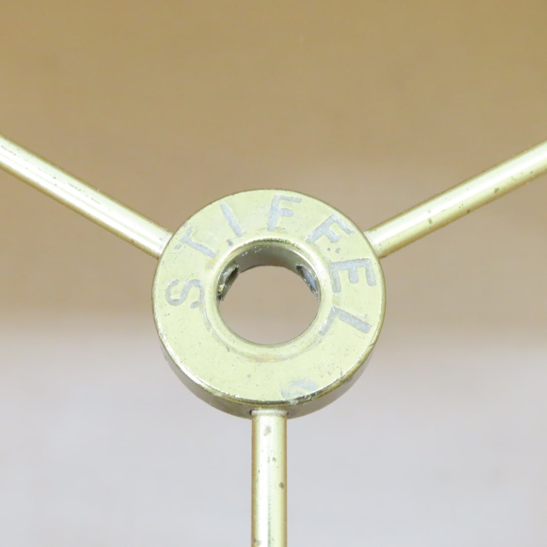 2 Vintage Stiffel 29" 'Lotus' Brass Lamps & Shades - 12