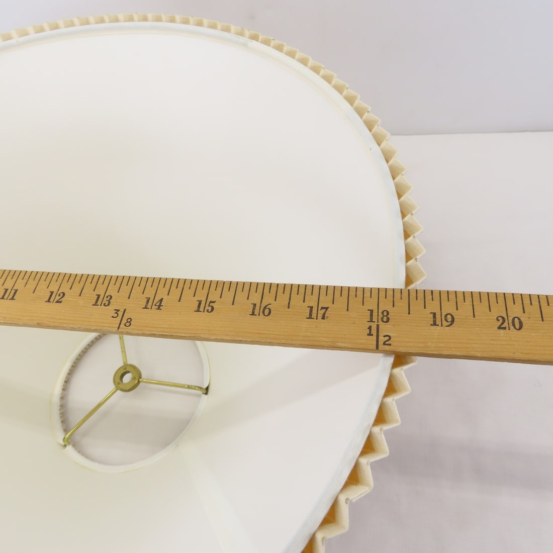 2 Vintage Stiffel 29" 'Lotus' Brass Lamps & Shades - 14