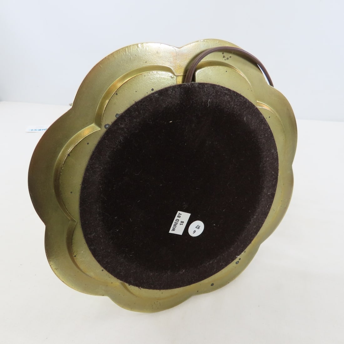 2 Vintage Stiffel 29" 'Lotus' Brass Lamps & Shades - 15