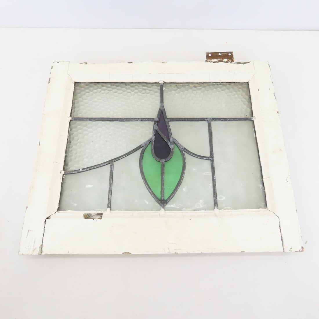 2 Vintage Leaded Stained Glass Windows - 10