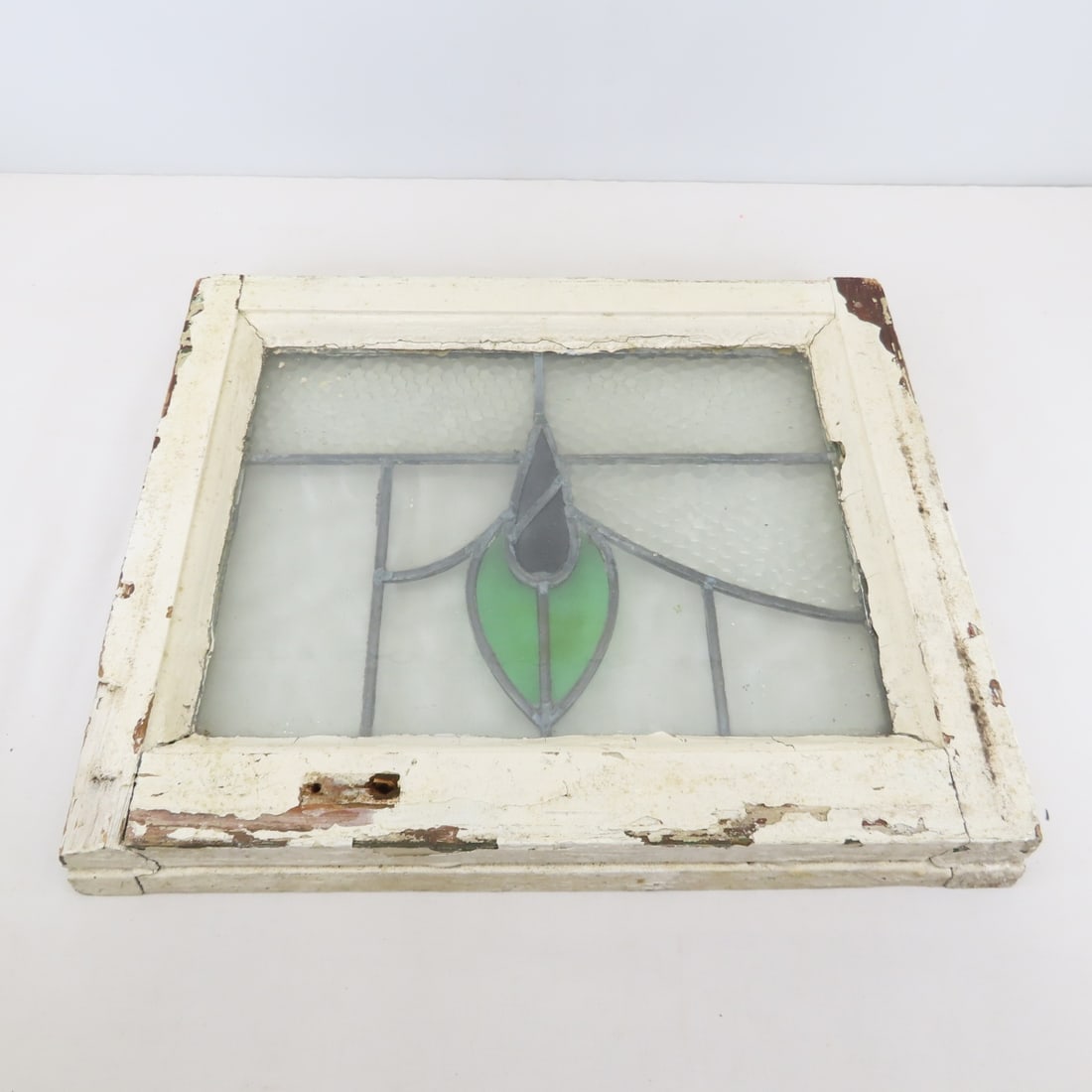 2 Vintage Leaded Stained Glass Windows - 13