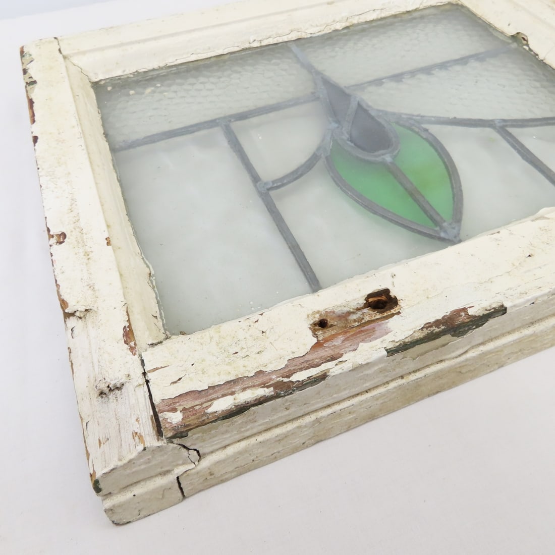 2 Vintage Leaded Stained Glass Windows - 14