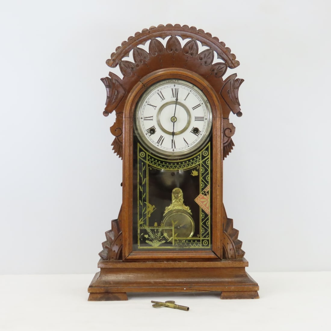 Vintage Waterbury & Other Gingerbread Clock - 12