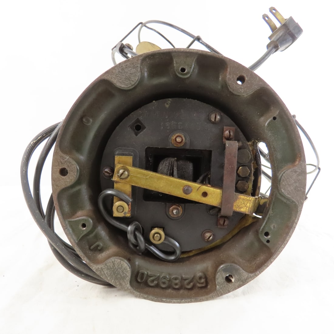 Antique GE Type AOU AB1 Desk Fan, Brass Blades - 9