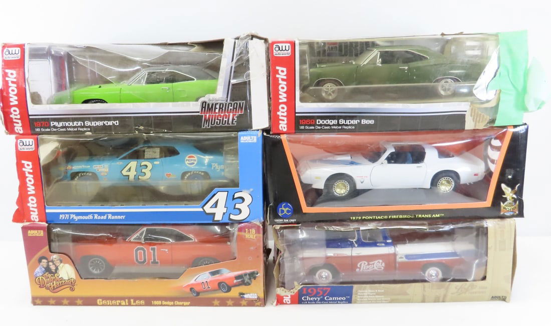 6 Diecast 1:18 Scale Cars, Dukes, Superbird, Other (1 of 20)