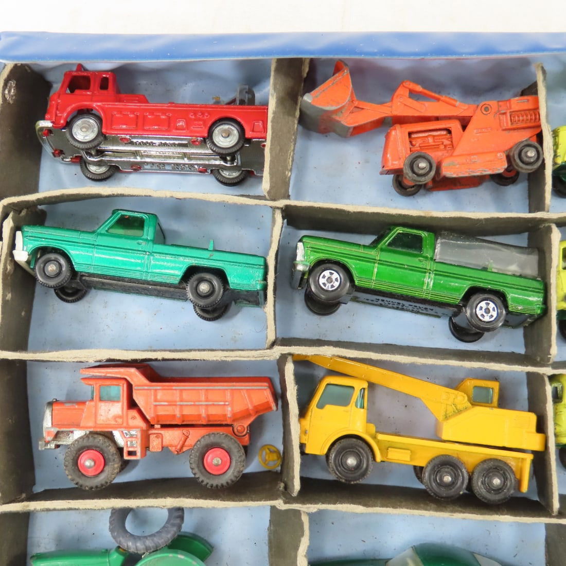 2 Vintage Matchbox Cases Full w/ Service Vehicles - 12