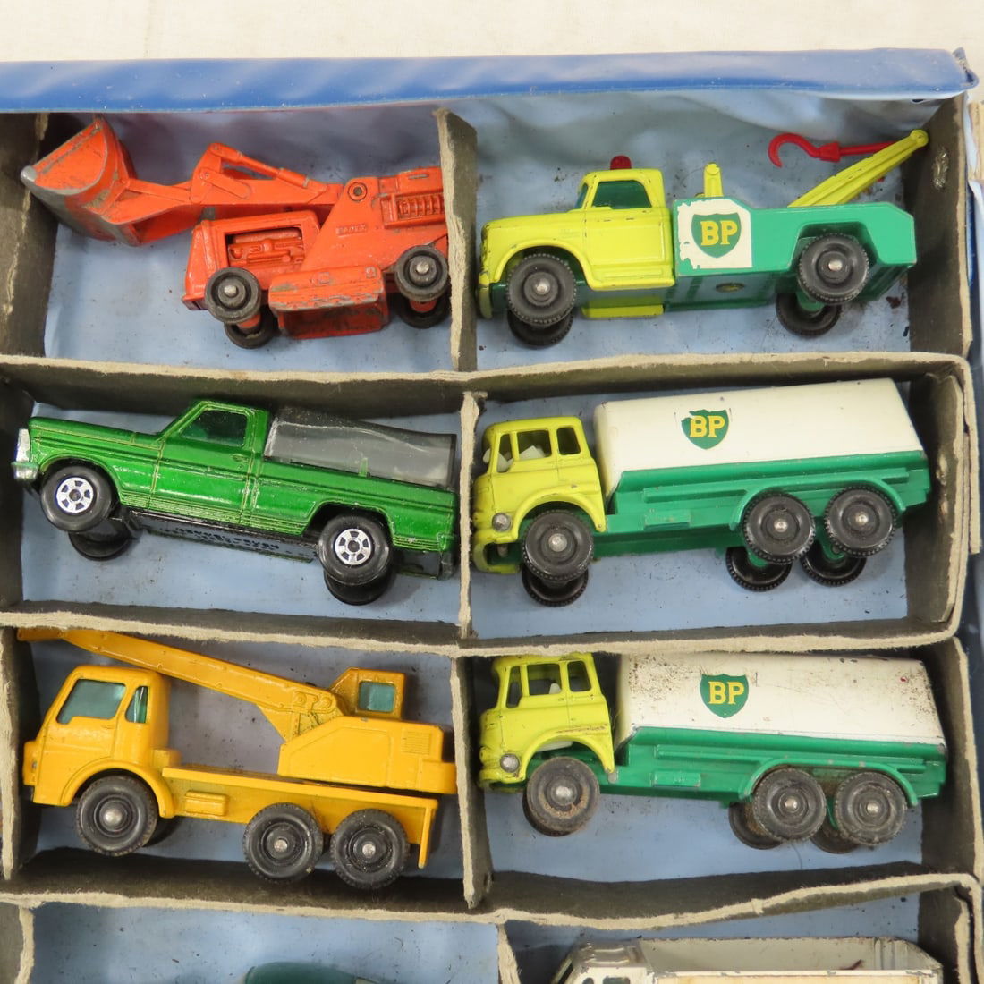 2 Vintage Matchbox Cases Full w/ Service Vehicles - 13