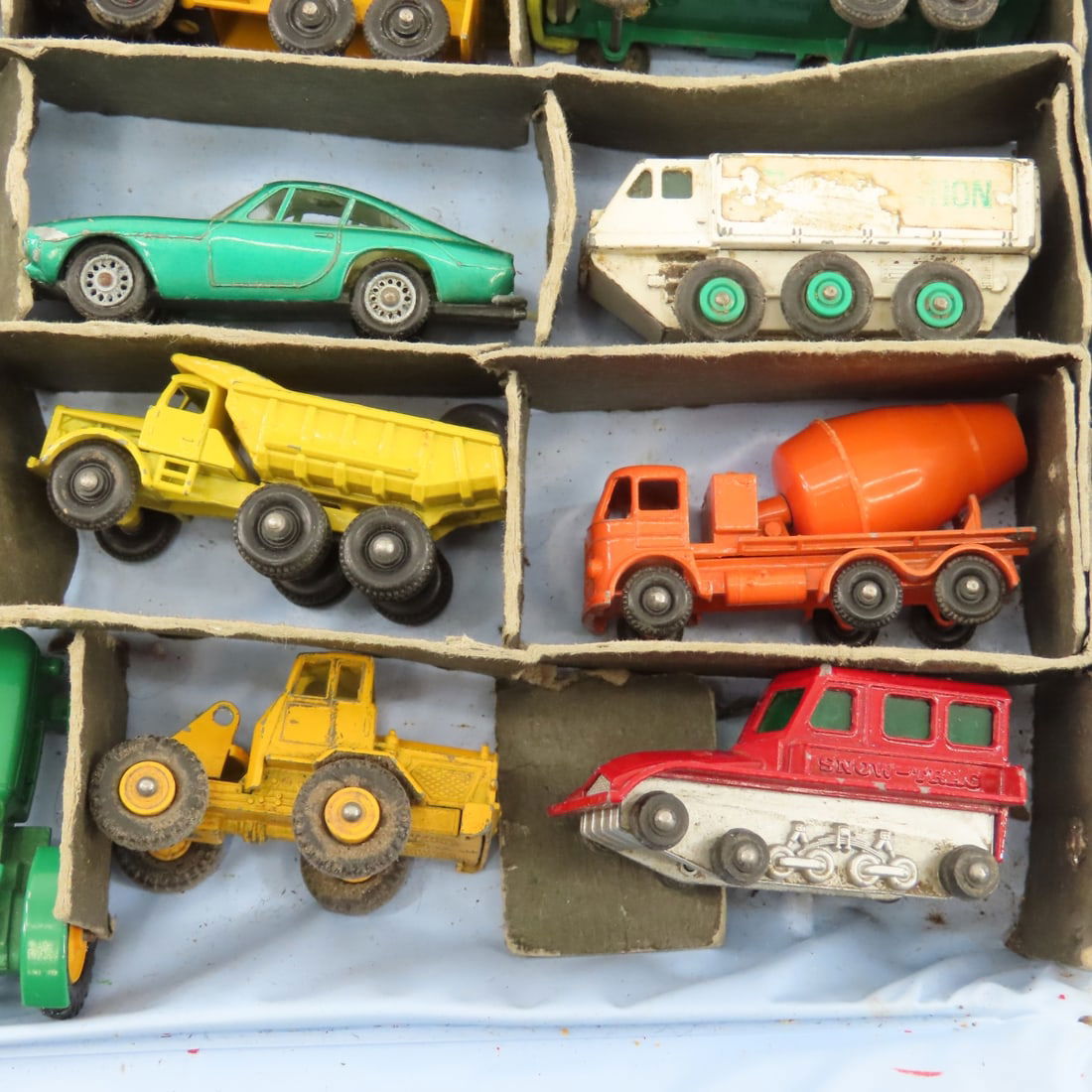 2 Vintage Matchbox Cases Full w/ Service Vehicles - 15