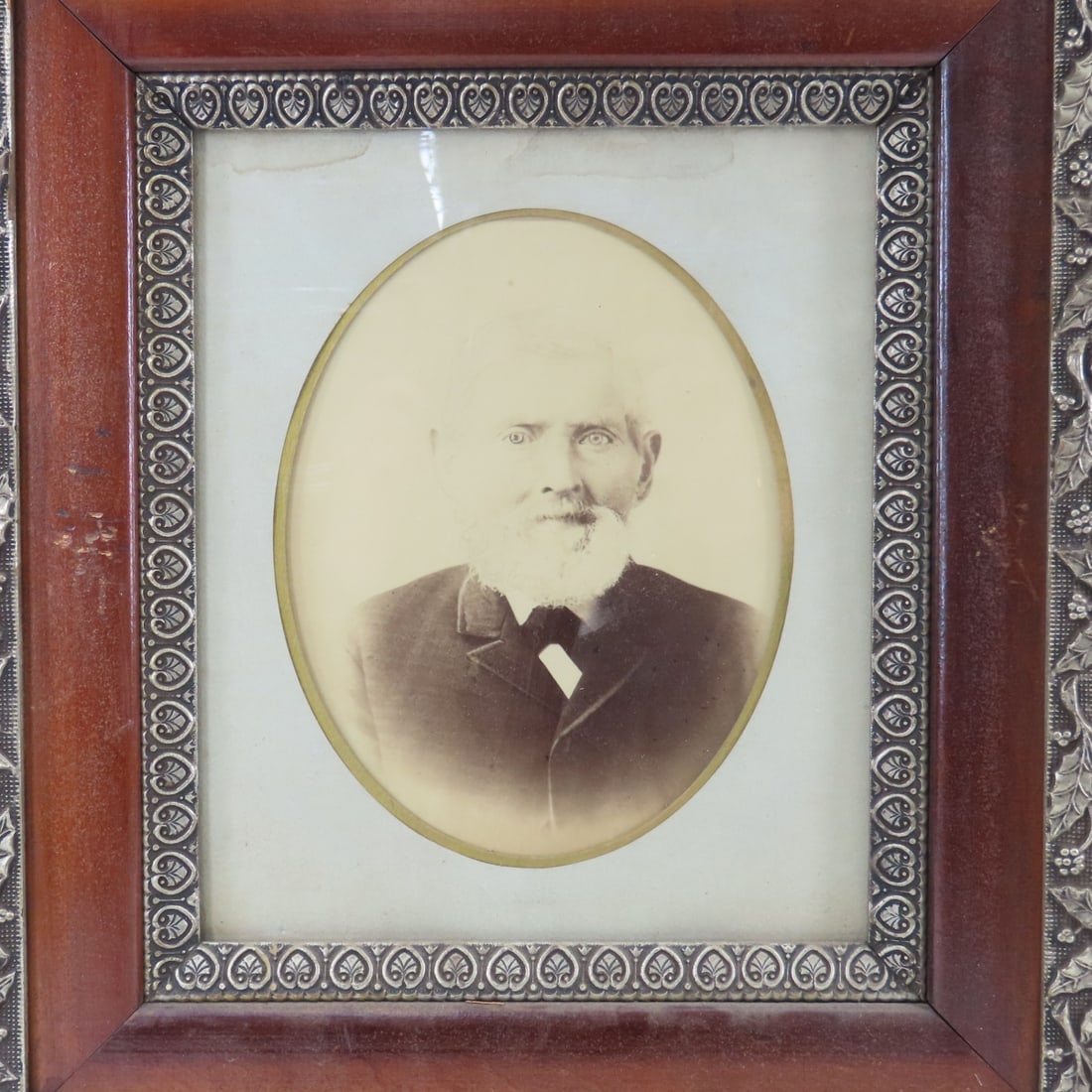 2 Antique Framed Photographs, Man & Woman - 3