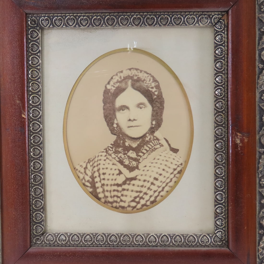 2 Antique Framed Photographs, Man & Woman - 8